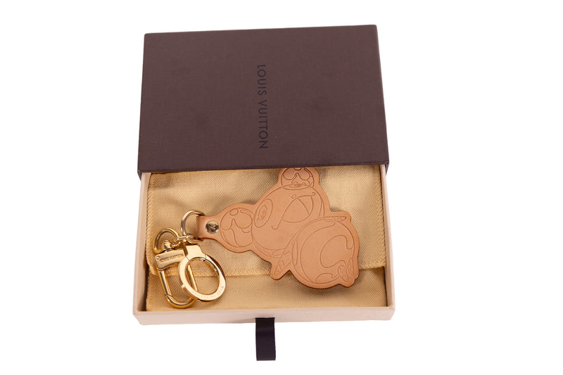 Louis Vuitton Tan Murakami Panda Leather Bag Charm – On Que Style