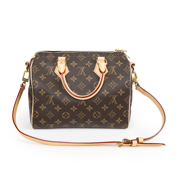 Louis Vuitton Brown Monogram Speedy Bandouliere 25CM Bag