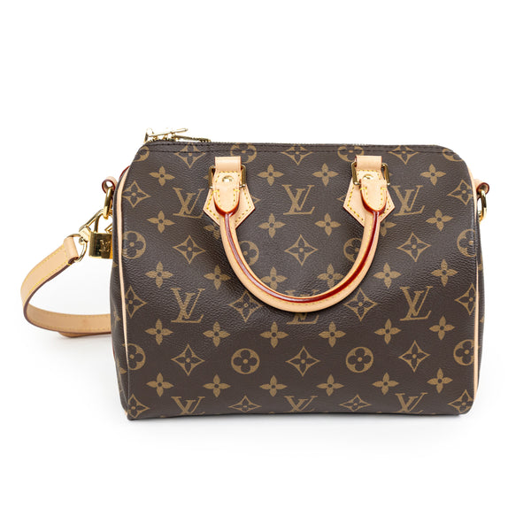 Louis Vuitton Brown Monogram Speedy Bandouliere 25CM Bag