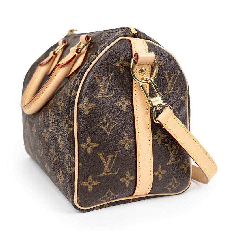 Louis Vuitton Brown Monogram Speedy Bandouliere 25CM Bag