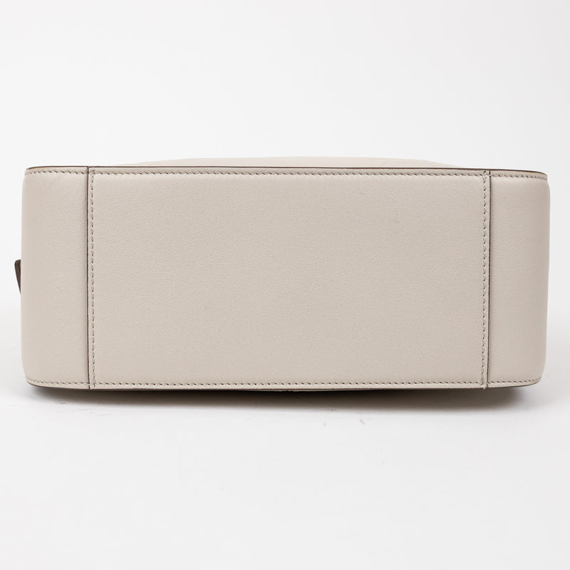 MCM Cream Embossed Leather Aren Hobo Crossbody