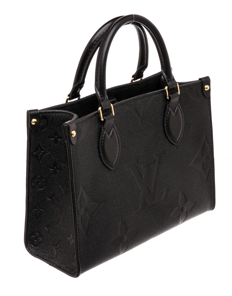Louis Vuitton Black Giant Empriente Monogram Leather PM OnTheGO Crossbody Bag