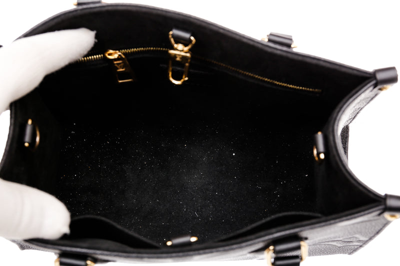 Louis Vuitton Black Giant Empriente Monogram Leather PM OnTheGO Crossbody Bag