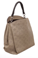 Louis Vuitton Beige Perforated Mahina Leather Babylone mm Galett Handbag