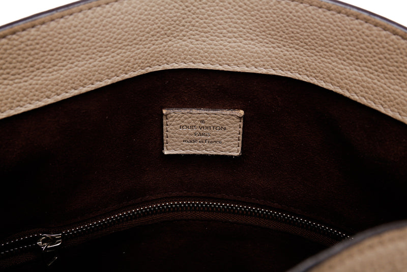 Louis Vuitton Beige Perforated Mahina Leather Babylone MM Galett Handbag
