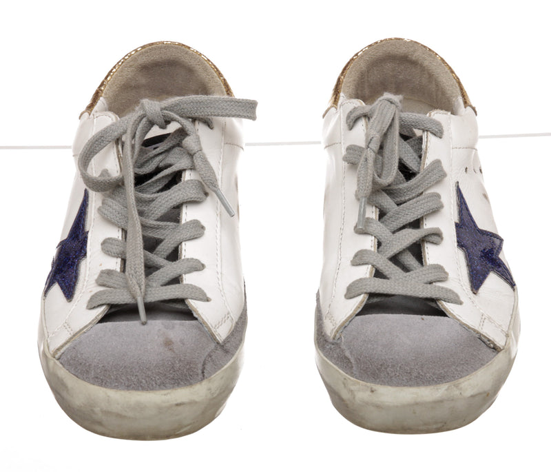 Golden Goose White Leather Star Sneakers Size 36