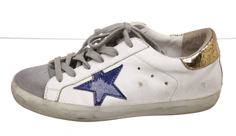 Golden Goose White Leather Star Sneakers Size 36