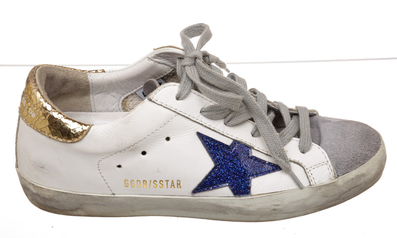Golden Goose White Leather Star Sneakers Size 36
