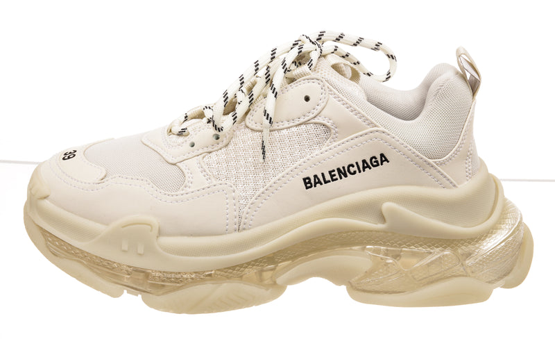 Balenciaga White Leather Sneakers Size 39