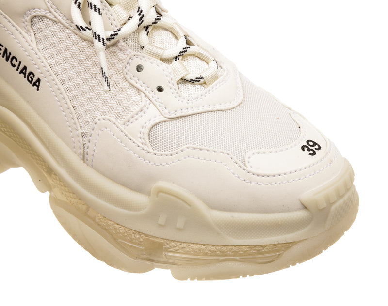Balenciaga White Leather Sneakers Size 39