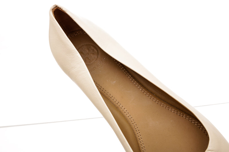 Tory Burch Cream and Black Patent and Leather Flats Size 7.5