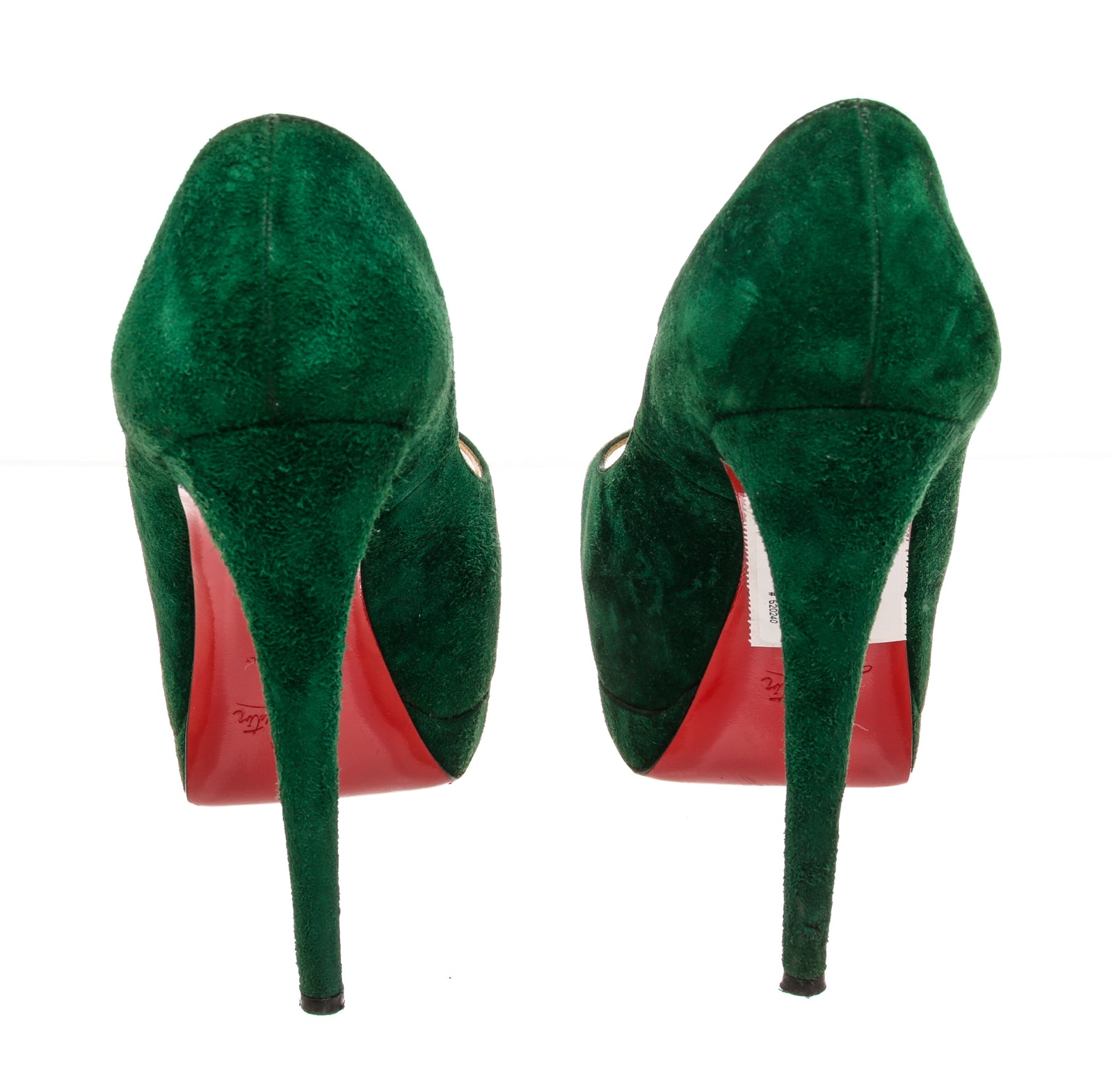 Christian louboutin green suede best sale