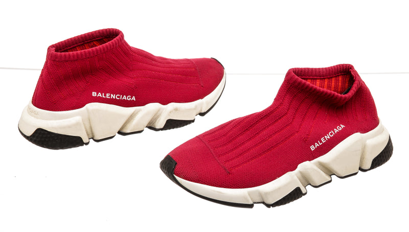 Balenciaga Red Cloth Sock Sneakers Size 37