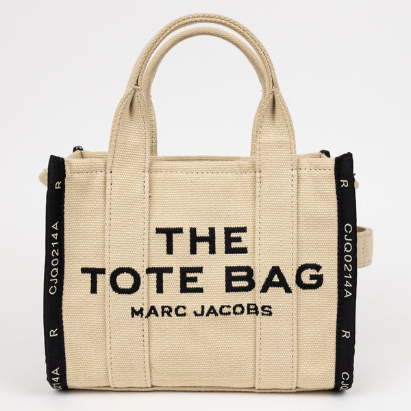 Marc Jacobs Beige & Black Jacquard Tote Bag