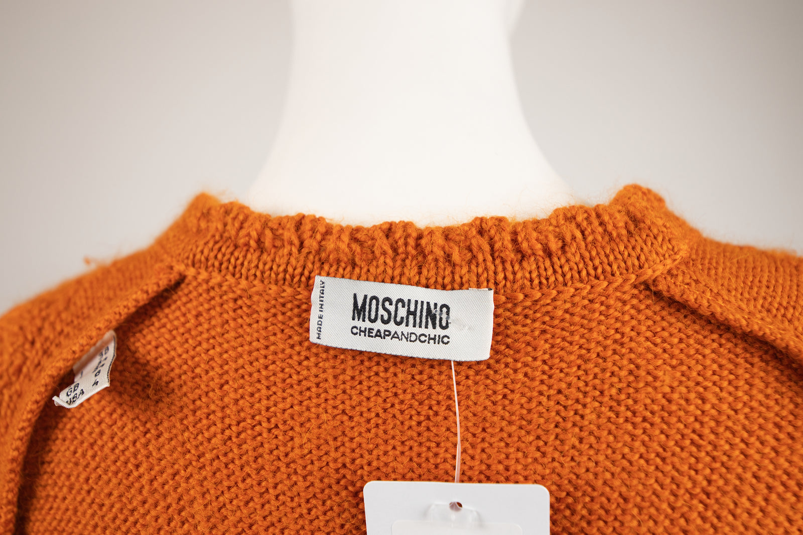Moschino Cheap Chic Orange Tan Crochet Top Size 44 – On Que Style