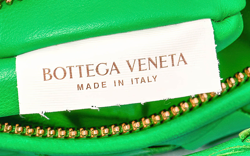 Bottega Veneta Parakeet Green Intrecciato Leather Mini Jodie Bag