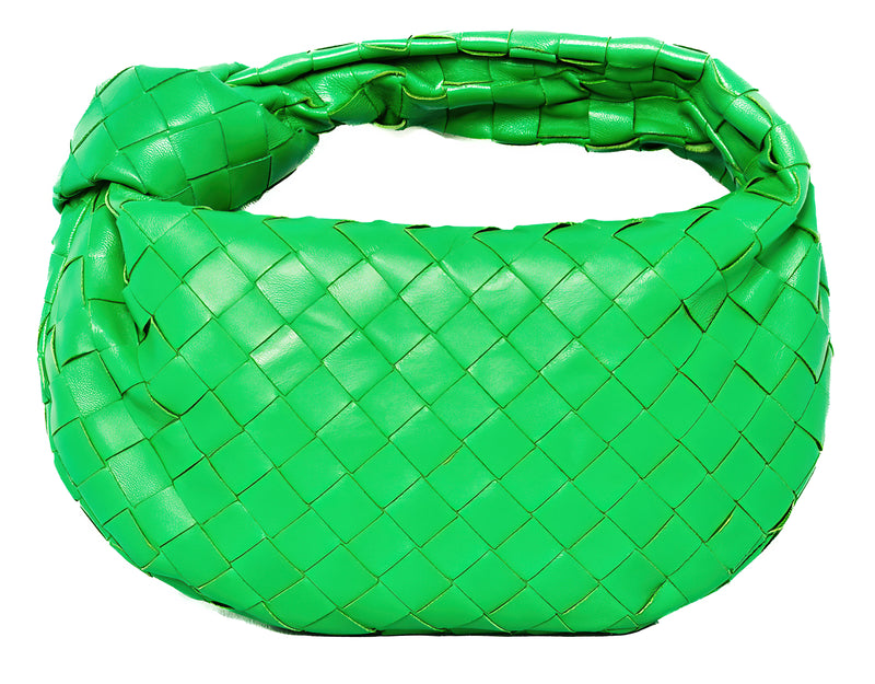 Bottega Veneta Parakeet Green Intrecciato Leather Mini Jodie Bag
