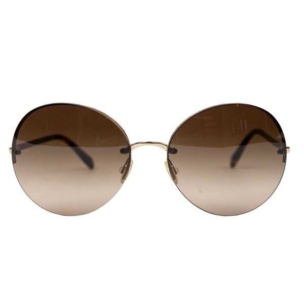 Oliver Peoples Brown Gradient Jorie Sunglasses with Gold Hardware