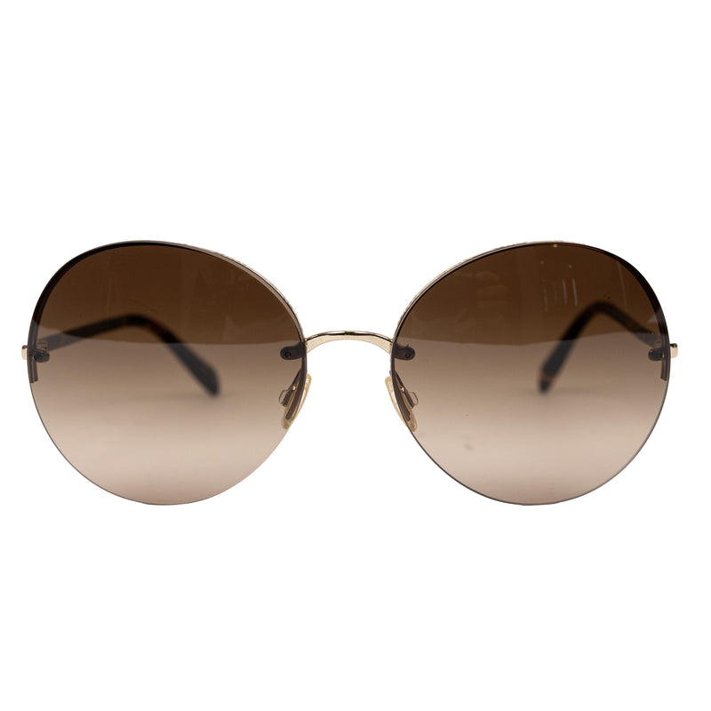 Oliver Peoples Brown Gradient Jorie Sunglasses with Gold Hardware