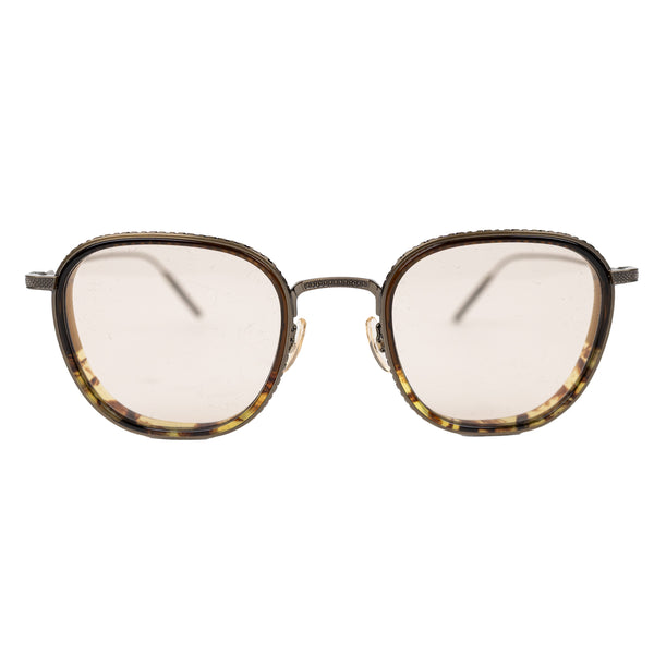 Oliver Peoples Tortoise and Gunmetal Square Frame Sunglasses