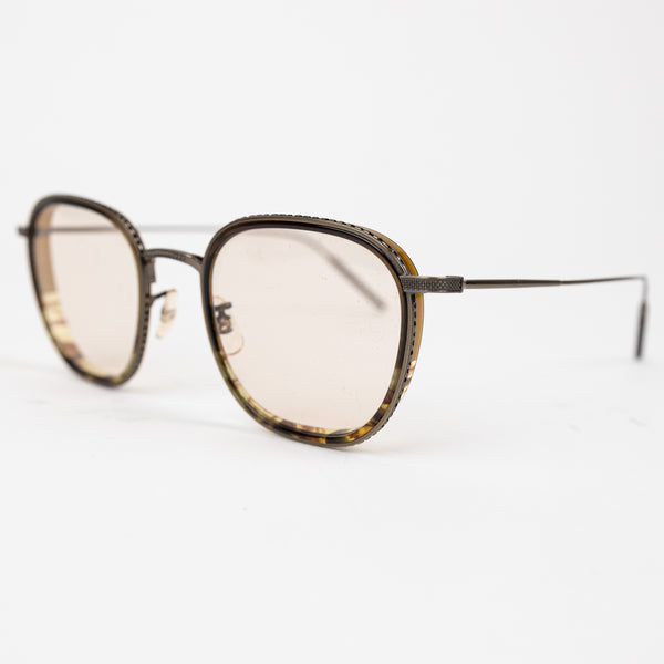 Oliver Peoples Tortoise and Gunmetal Square Frame Sunglasses