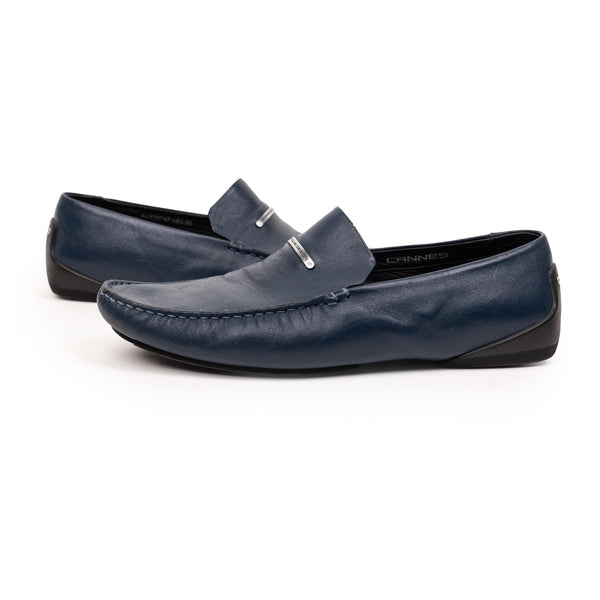 Porche Designs Navy Blue Leather Slip On Loafer 9.5