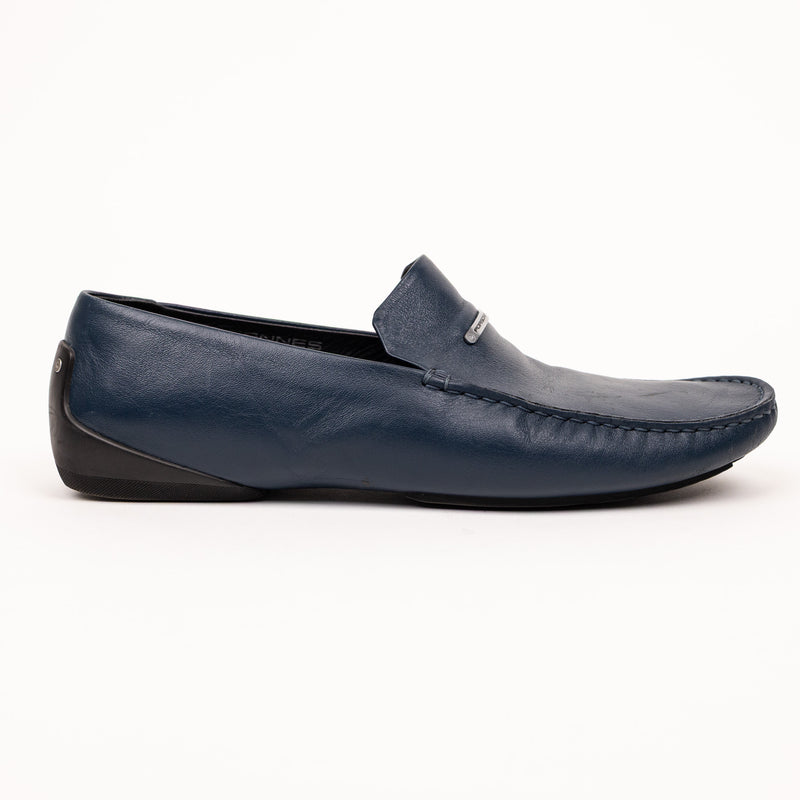 Porche Designs Navy Blue Leather Slip On Loafer 9.5