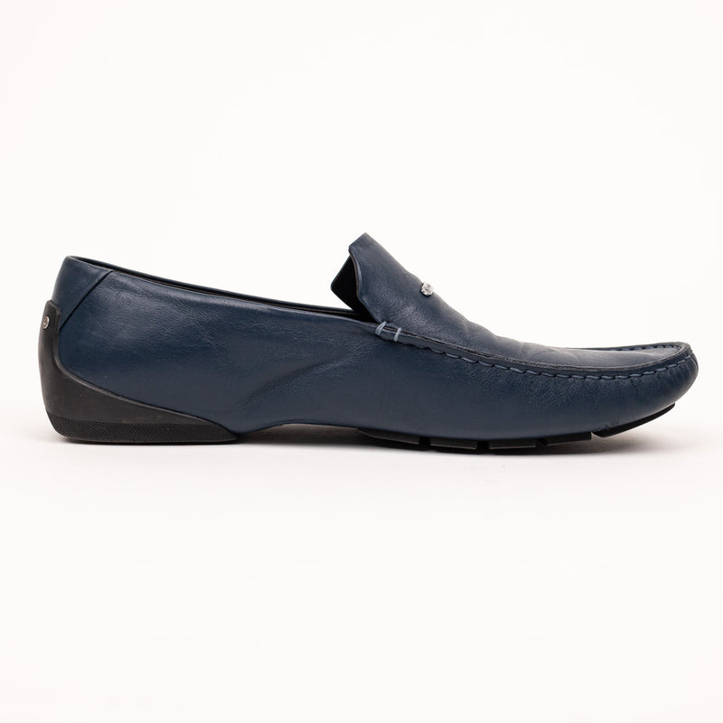 Porche Designs Navy Blue Leather Slip On Loafer 9.5