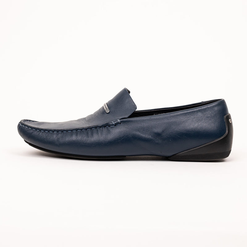 Porche Designs Navy Blue Leather Slip On Loafer 9.5