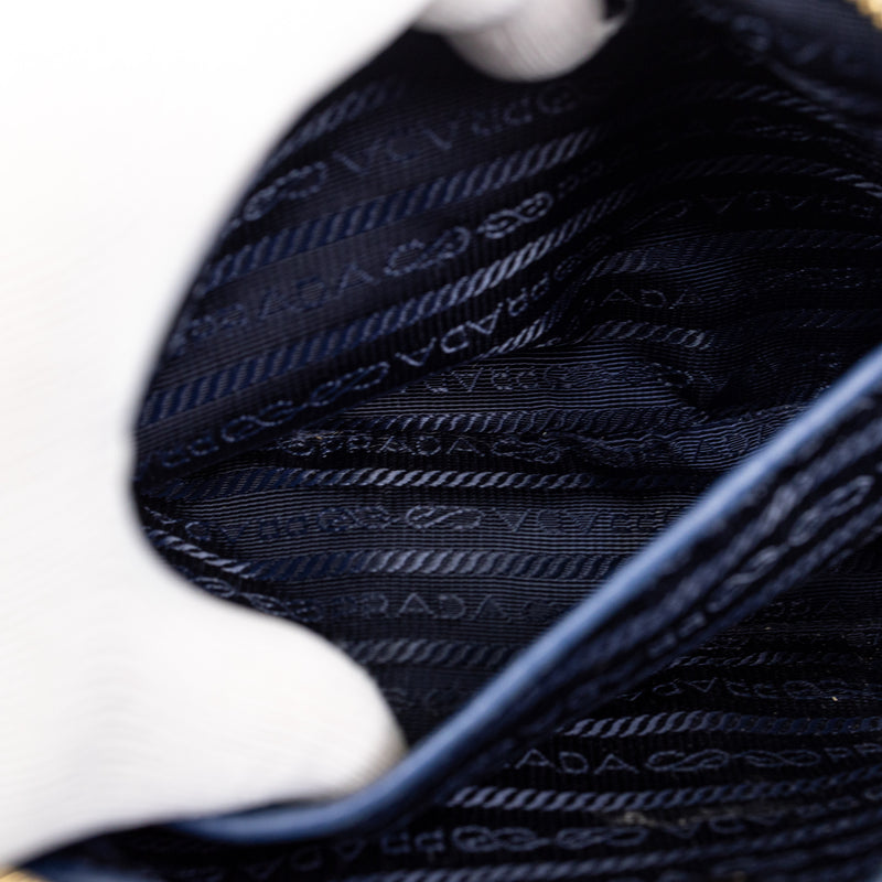 Prada Teal Blue Velvet Camera Crossbody Bag