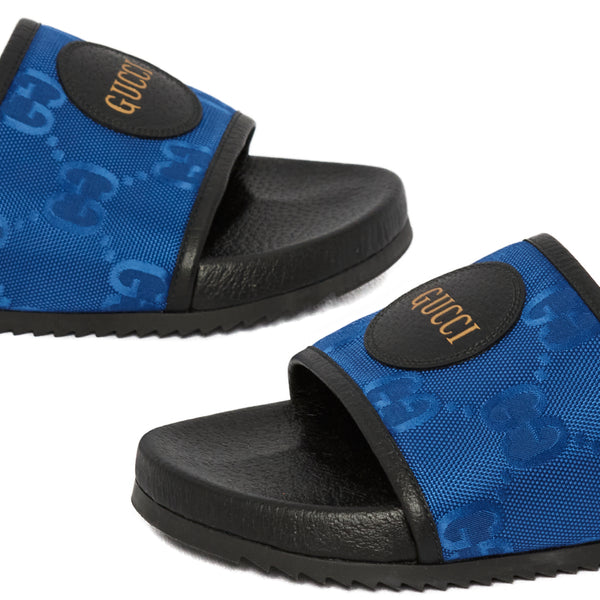 Gucci Men s Blue Off The Grid Slides Size 8 On Que Style