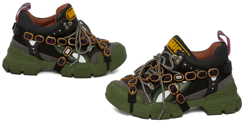 Gucci Flashtrek Sega Multi-Colored Hiker Sneakers Size 36