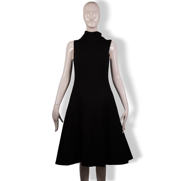 Ralph Lauren Black Cowl Neck A-Line Dress Size 2