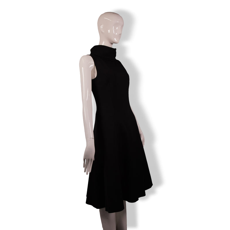 Ralph Lauren Black Cowl Neck A-Line Dress Size 2