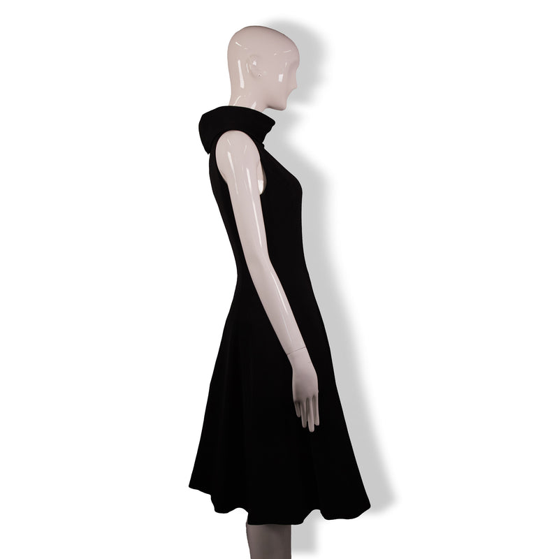 Ralph Lauren Black Cowl Neck A-Line Dress Size 2