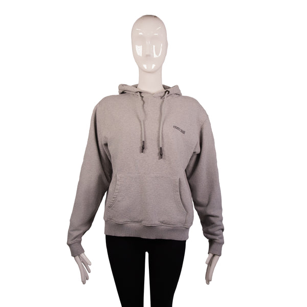 Roberto Cavalli Gray Logo Hoodie Size M