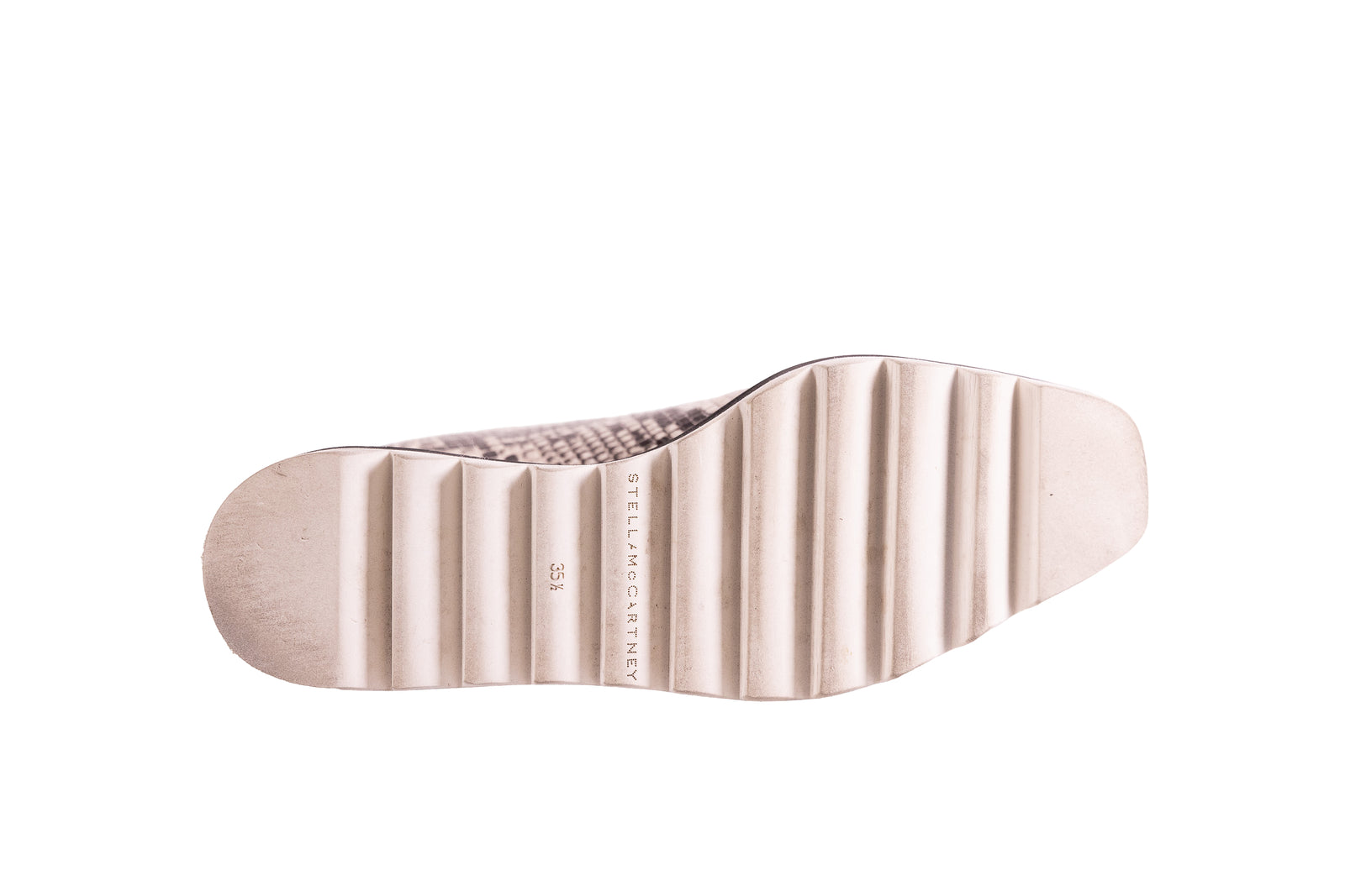 Stella McCartney Tan Black Croc Embossed Platform Shoes Size 35.5