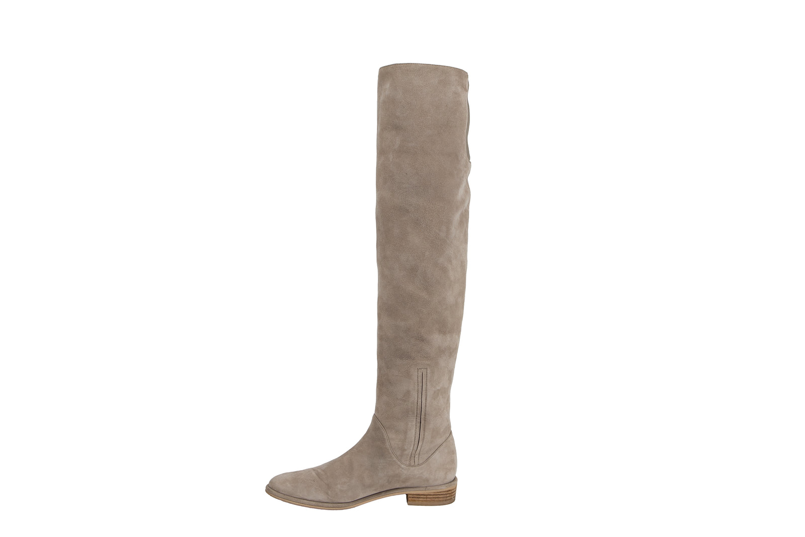 Stuart Weitzman Men\'s Suede Western Boot - Beige Stuart Weitzman - Flareland Boot in beige suede with  main image 3