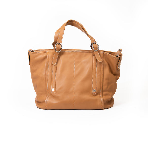 Tod's Brown Smooth Untreated Calfskin Leather Tote Bag