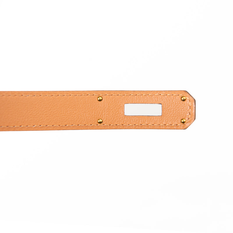 Hermes Black Leather Rose Gold Belt