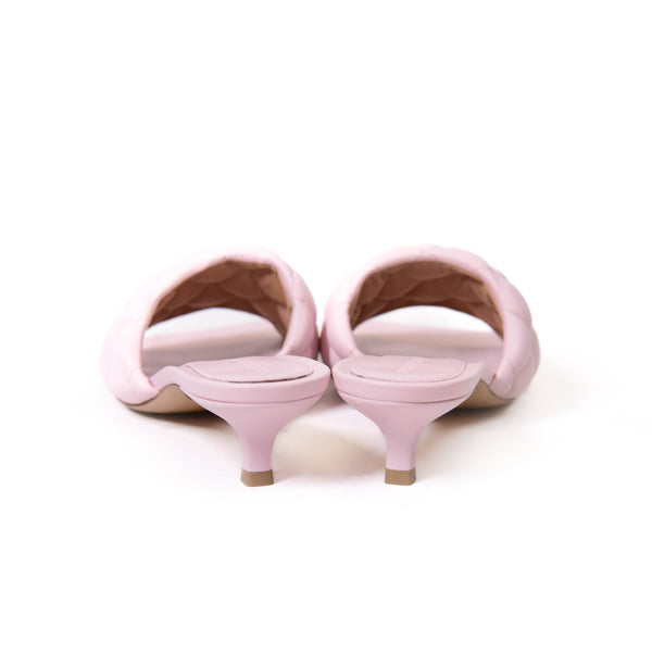 Bottega Veneta Pink Leather Lido Slide Sandals Size 36.5