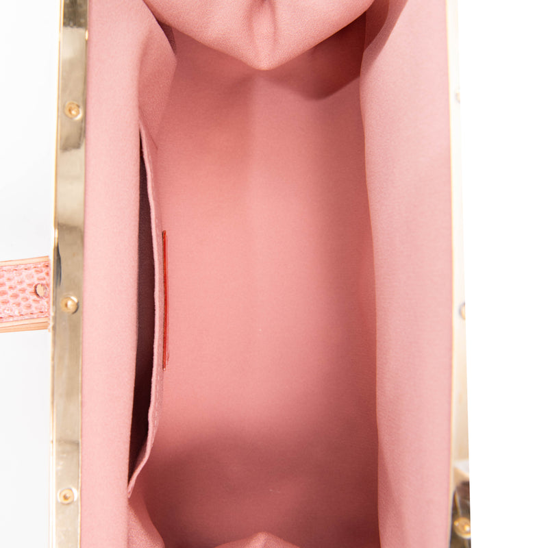 Louis Vuitton Brown Monogram Canvas & Pink Lizard Sac Brodes Clutch