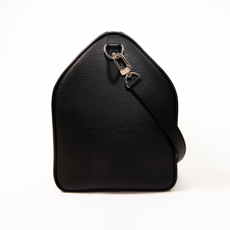 Louis Vuitton Black Epi Leather Damier Graphite Keepall Bandouliere 50