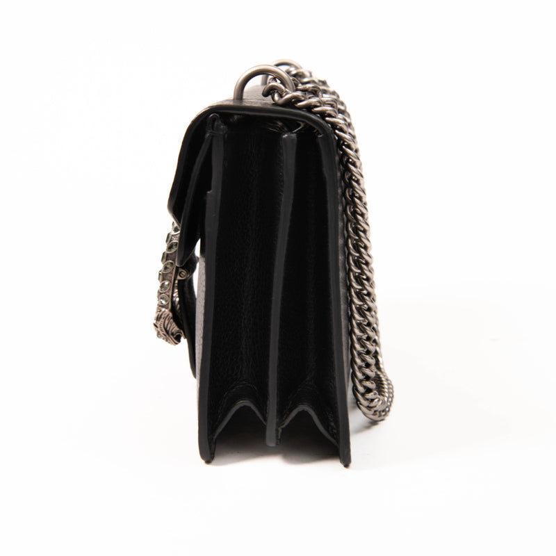 Gucci Black Leather & Crystal Medium Dionysus Shoulder Bag