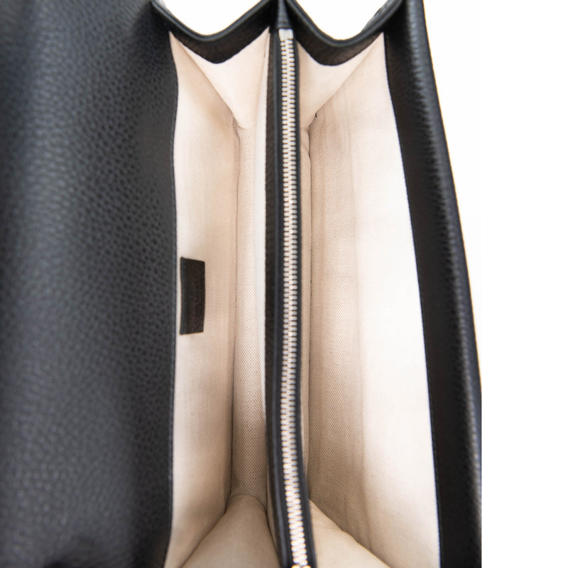 Gucci Black Leather & Crystal Medium Dionysus Shoulder Bag