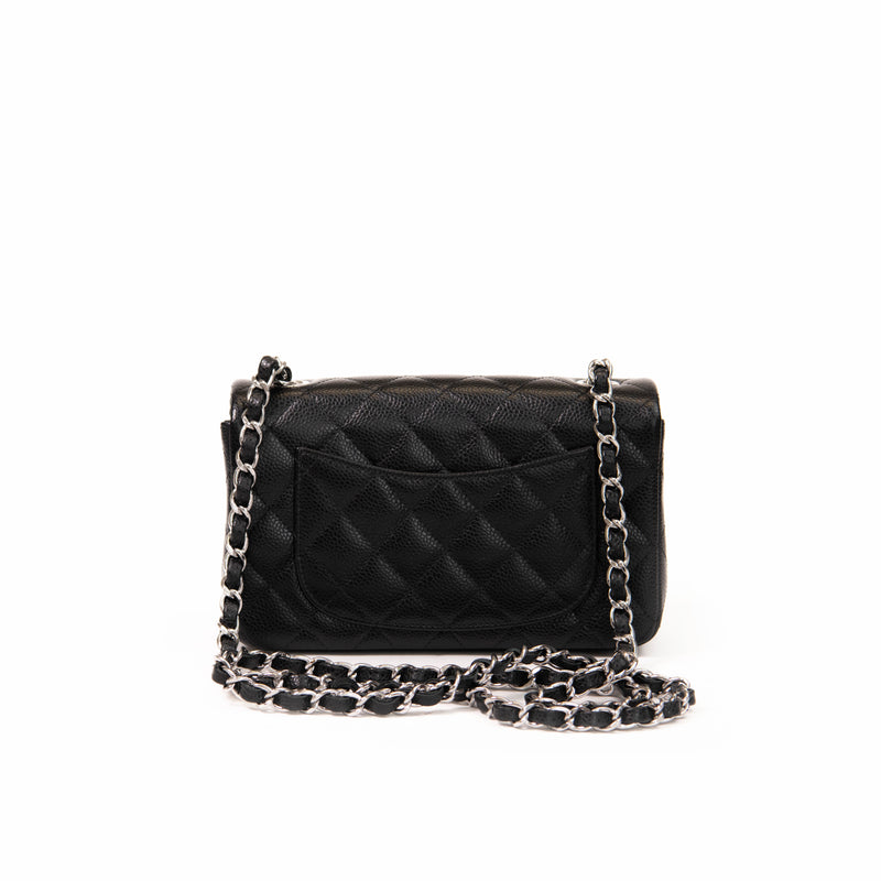 Chanel Black Caviar Quilted Mini Rectangular Flap Bag