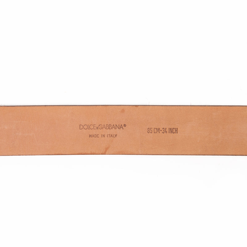 Dolce & Gabbana Brown Pony Hair Belt Size 34