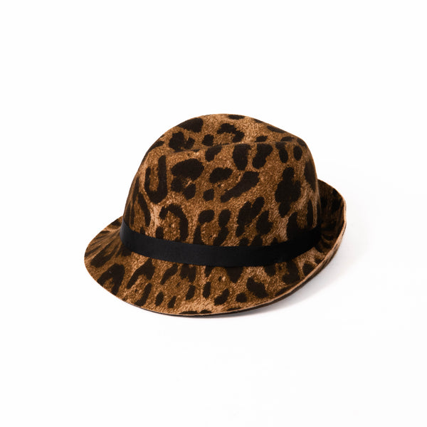 Roberto Cavalli Leopard Print Felt Hat