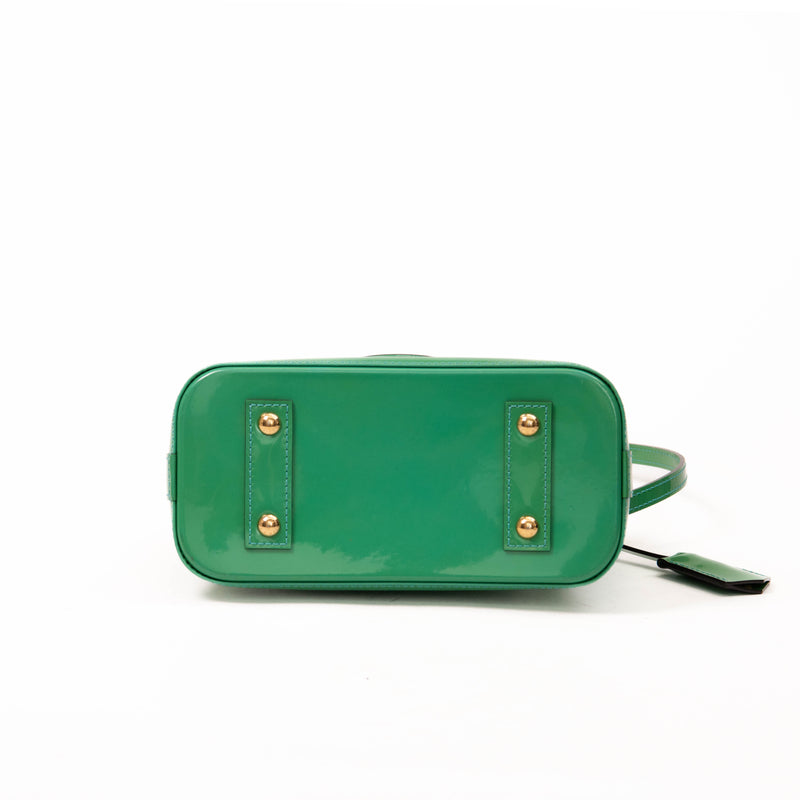 Louis Vuitton Alma BB Minty Green Vernis Monogram Leather Crossbody