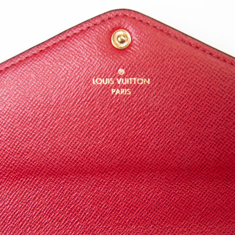 Louis Vuitton Brown & Red Damier Ebene Josephine Wallet